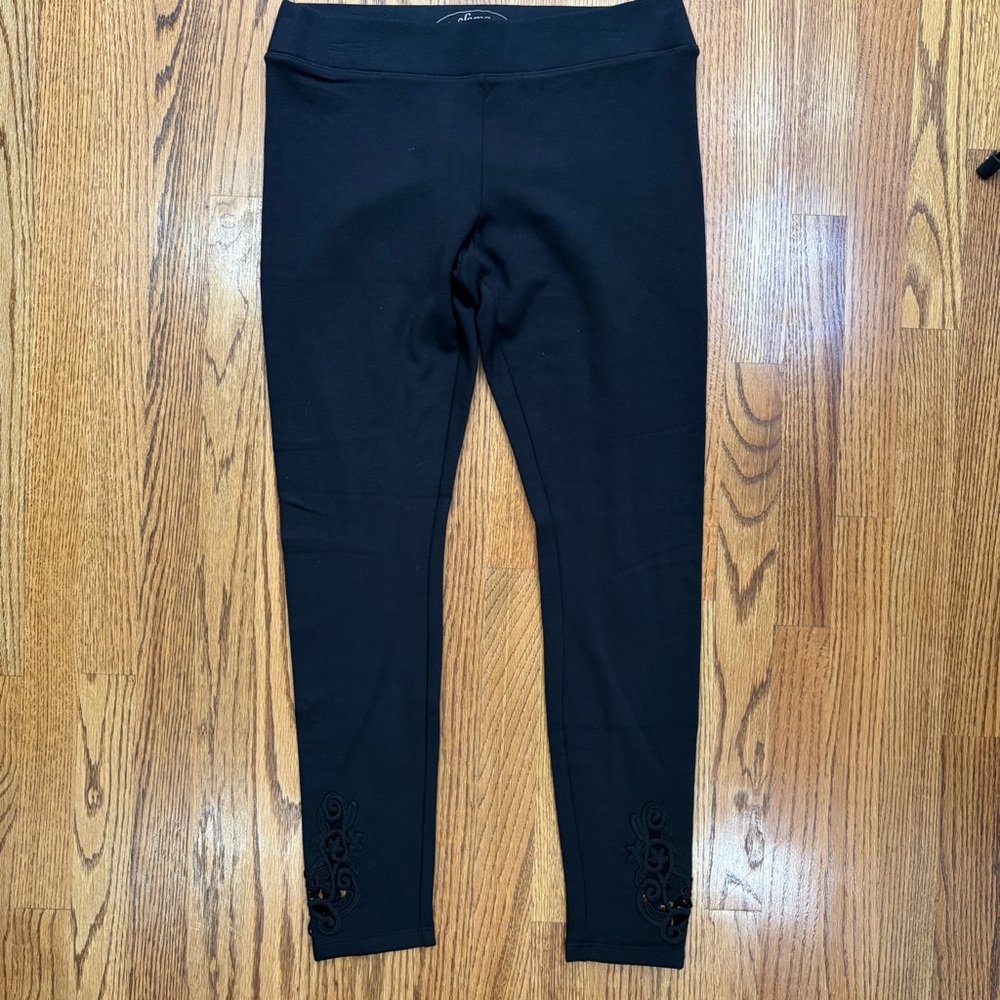 NWT Soma Luxuriously Soft Black Fleece Lounge Pants (M)